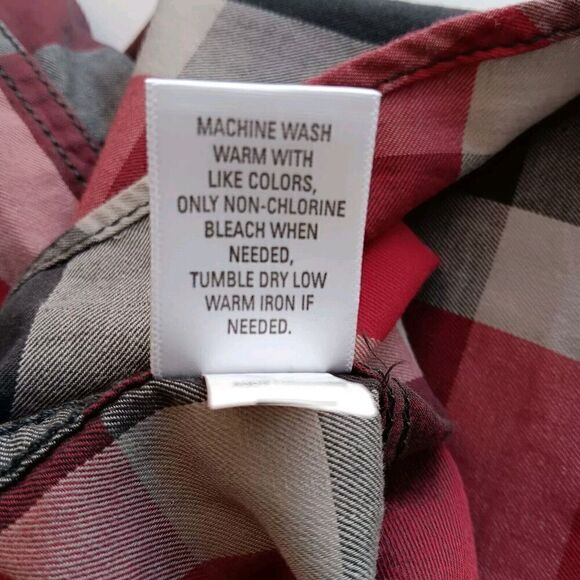 NWT Sonoma Men's Size XXL Large Check Red/Gray Button Down Shirt - Picture 9 of 10